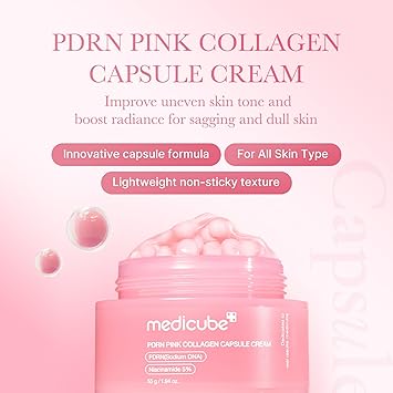 Buy MEDICUBE PDRN Pink Collagen Capsule Cream – 55g at Best Price Online in UAE - Glow Beauty