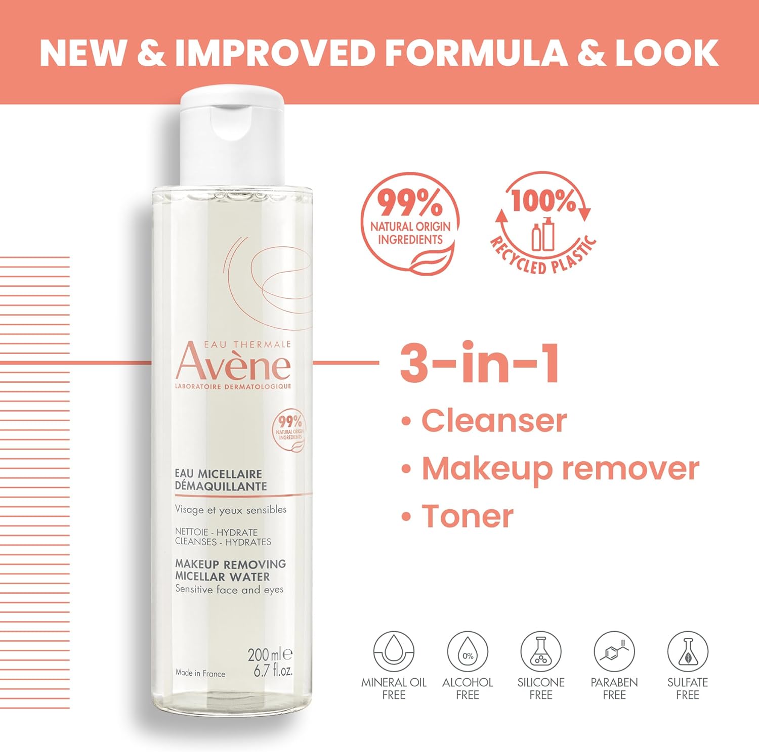 Buy Avène Micellar Lotion Cleansing Water - Soap-Free 3-in-1 Cleanser, Toner, Make-up Remover at Best Price Online in UAE - Glow Beauty