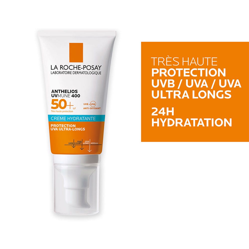 كريم مرطب من لا روش بوزيه أنثيليوس يو في مون 400 بعامل حماية من الشمس 50+، 50 مل