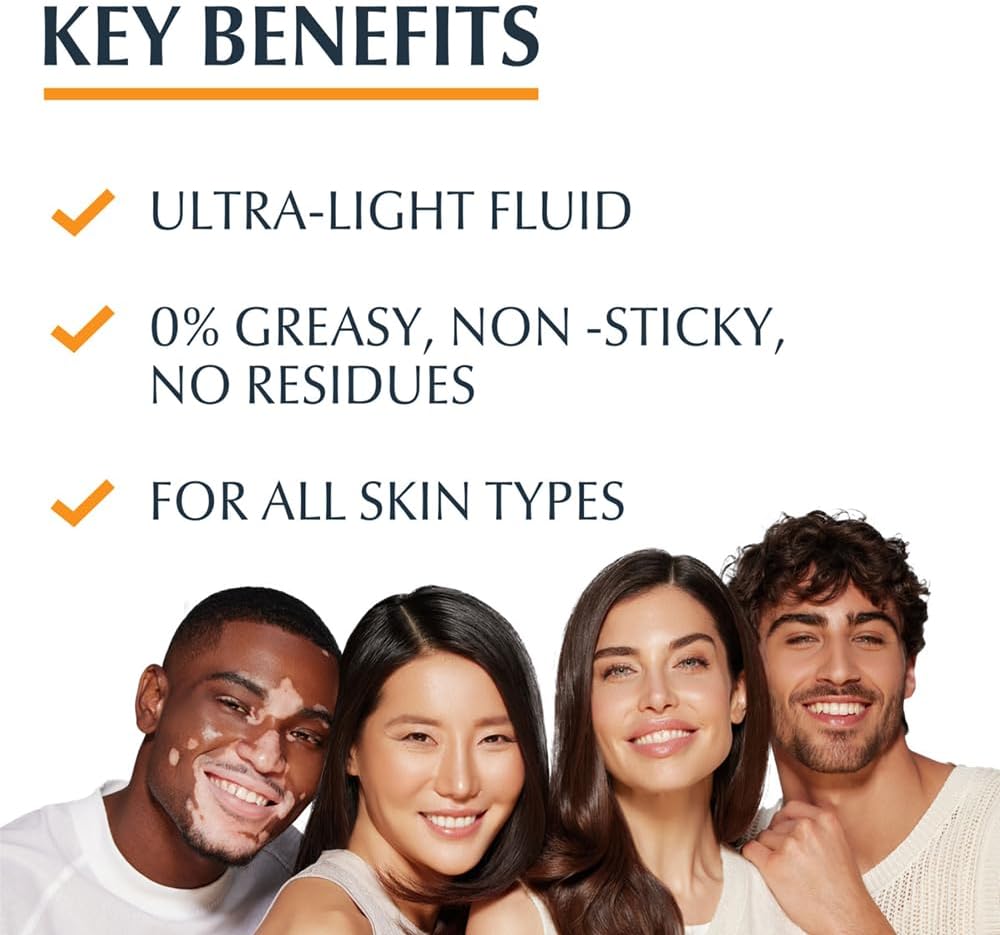 Buy Eucerin Sun Face Hydro Protect Ultra-Light Fluid SPF 50+ 50ml, Facial Sunscreen with Non-Greasy Finish, Fast-Absorbing and Ultra Broad Spectrum Face Sun Cream at Best Price Online in UAE - Glow Beauty