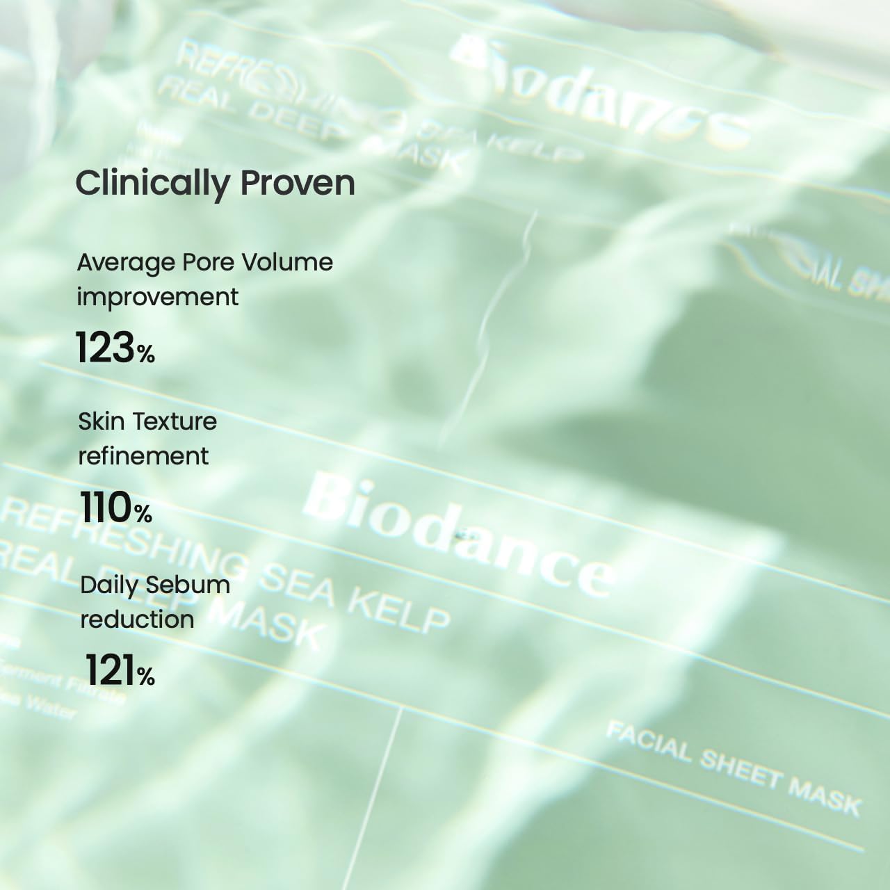 BIodance Refreshing Sea Kelp Real Deep Mask (4 Masks – 34g Each)