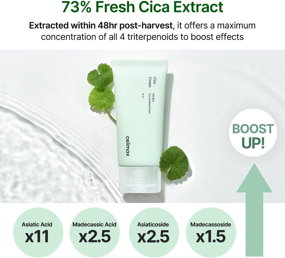 Buy Celimax The Real Cica Soothing Cream | 73% Fresh Cica Extract | 50ml at Best Price Online in UAE - Glow Beauty