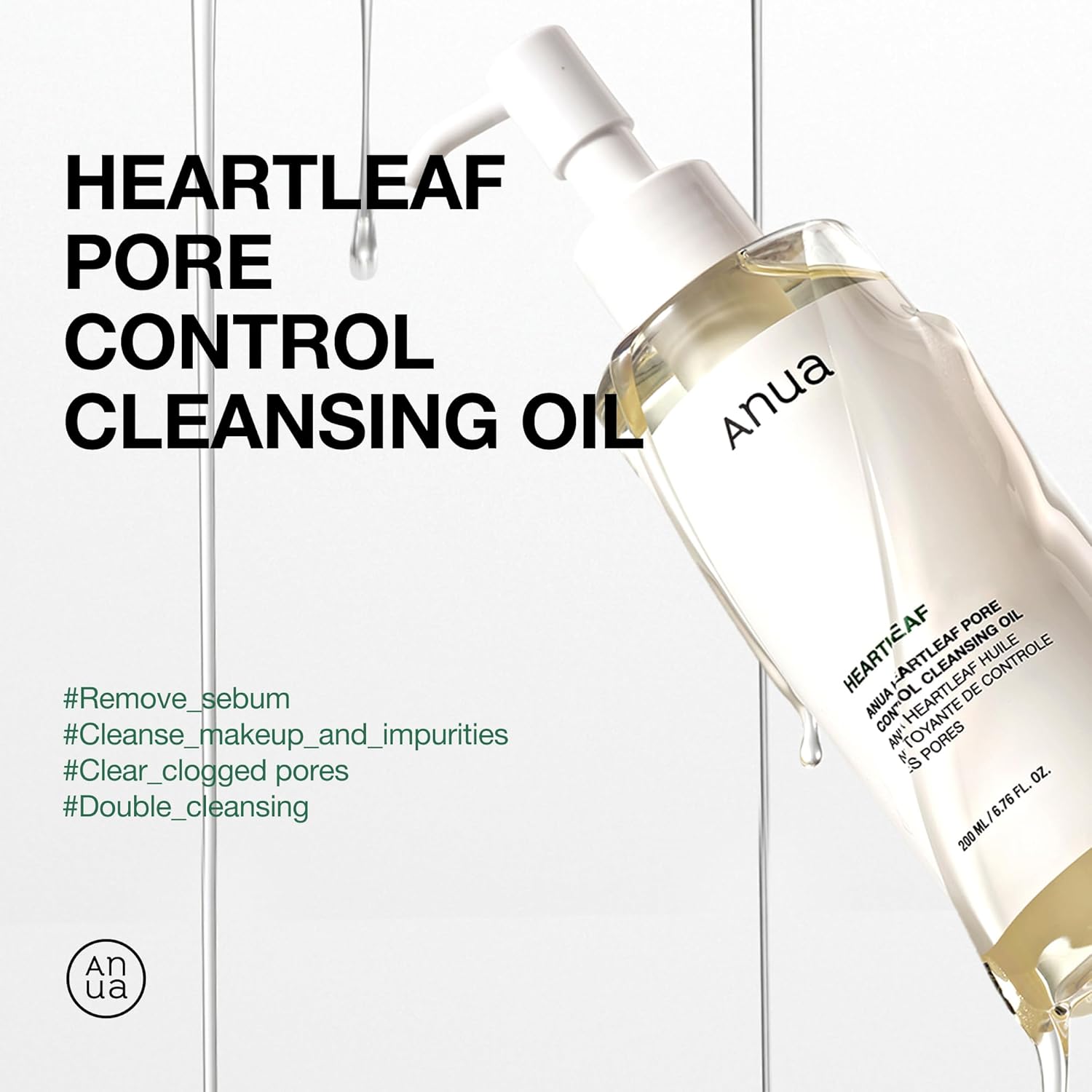 Buy ANUA Heartleaf Pore Control Cleansing Oil – 200ml at Best Price Online in UAE - Glow Beauty