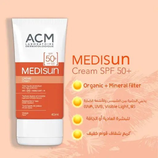 Acm - Medisun Sunscreen Face Cream Spf - 50 - 40ml - Glow Beauty