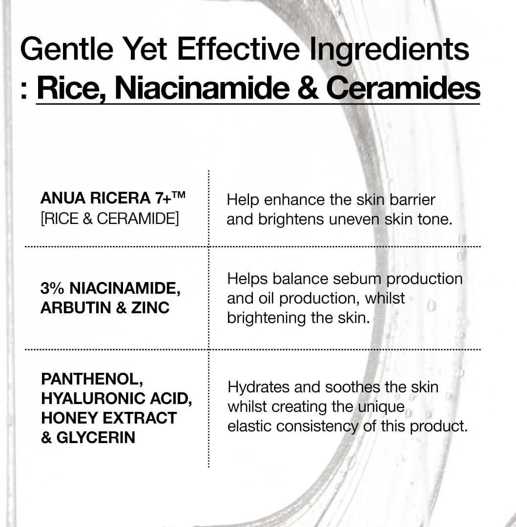 ANUA Rice Ceramide 7 Hydrating Barrier Serum – 50ml - Glow Beauty