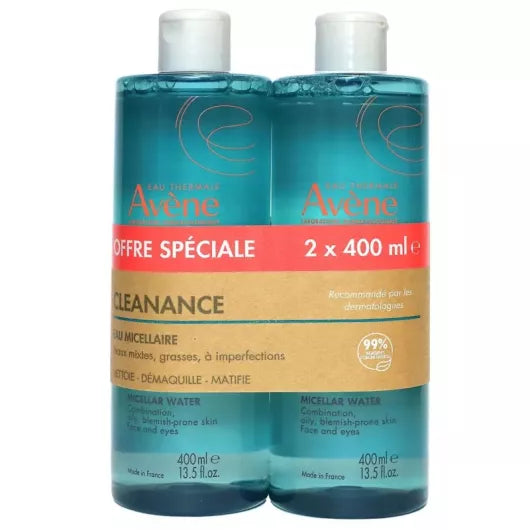 Buy Avene Cleanance Eau micellaire peau mixte et grasse a imperfections - 2 x 400ml at Best Price Online in UAE - Glow Beauty