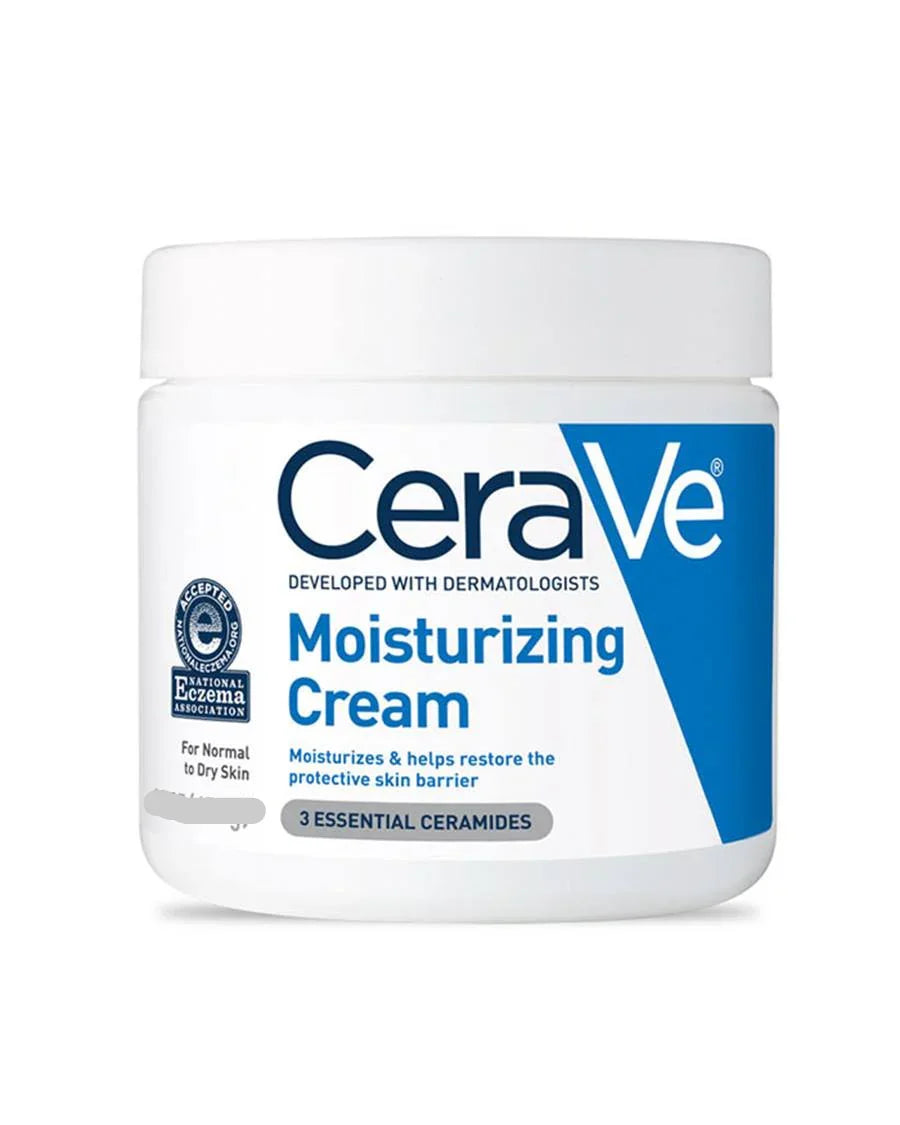 CeraVe moisturizing cream jar on a white background