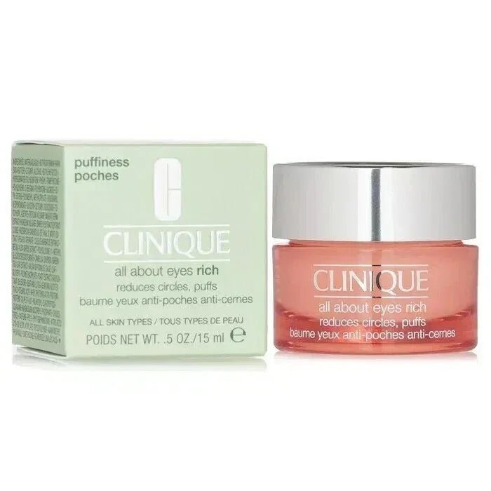Clinique All About Eyes Rich Eye Cream with Hyaluronic Acid - 15ml - Glow Beauty