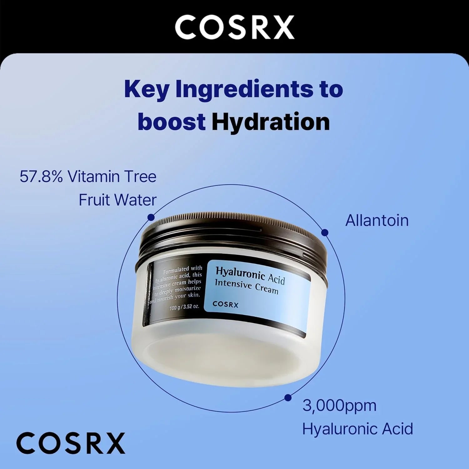 Cosrx - Hyaluronic Acid Moisturizing Cream - Glow Beauty