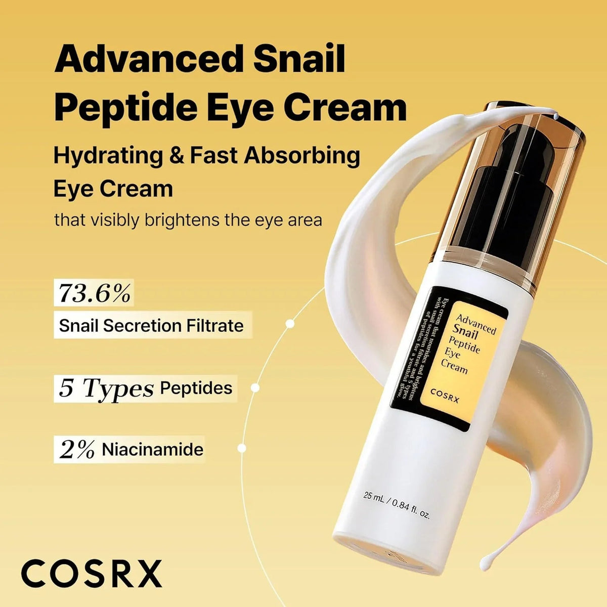Cosrx - Snail Peptide Under Eye Cream - Glow Beauty