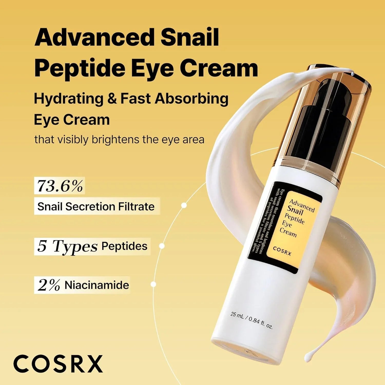 Cosrx - Snail Peptide Under Eye Cream - Glow Beauty