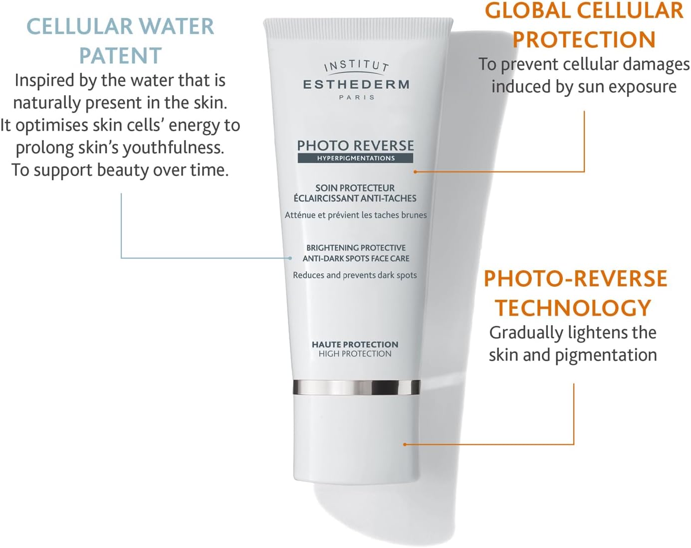 Institut Esthederm Photo Reverse Brightening Protective Anti - Dark Spots Face Care - 50ml - Glow Beauty