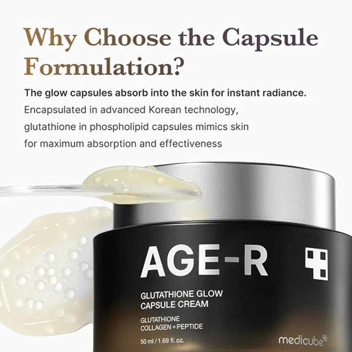 Medicube Age - r Glutathione Glow Capsule Cream - 50ml - Glow Beauty