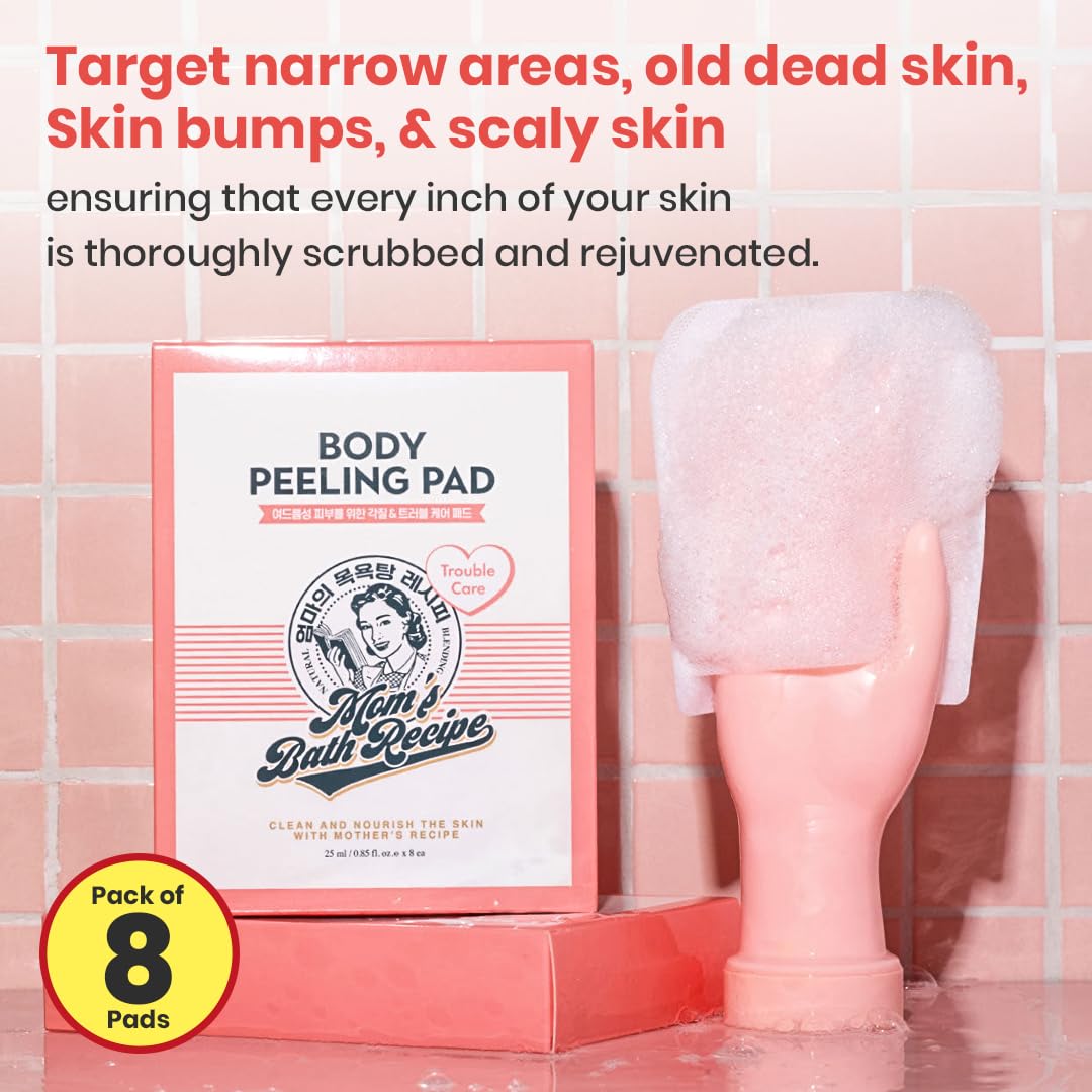 Mom’s Bath Recipe Body Peeling Pad – Original (8 Sheets) - Glow Beauty