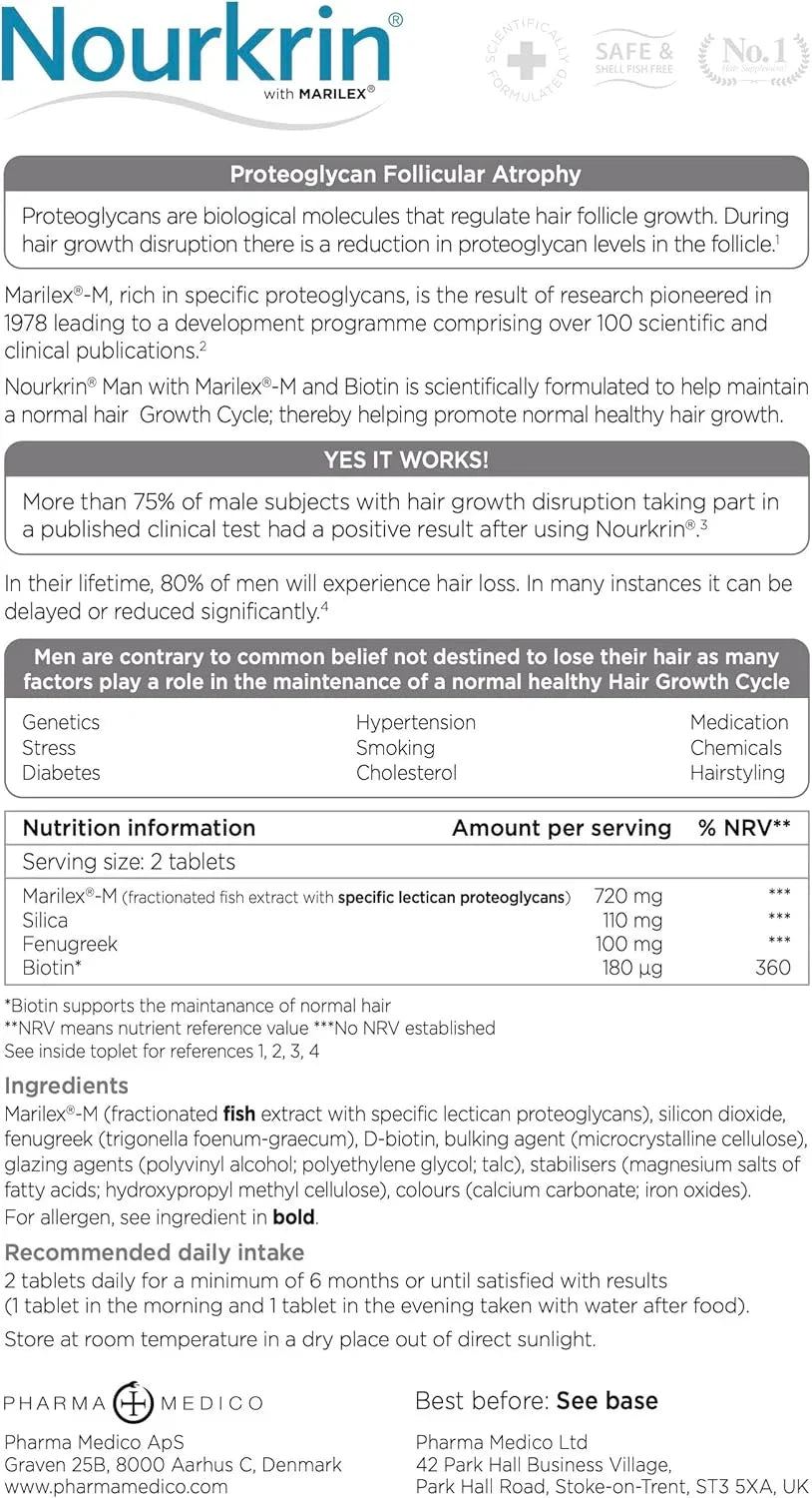 Nourkrin Man – Hair Preservation 60 Tablets - Glow Beauty