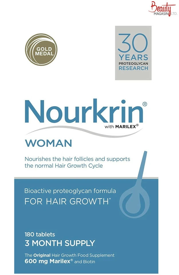 Nourkrin® Woman – Hair Growth Support (180 Tablets) / 3-Month Supply